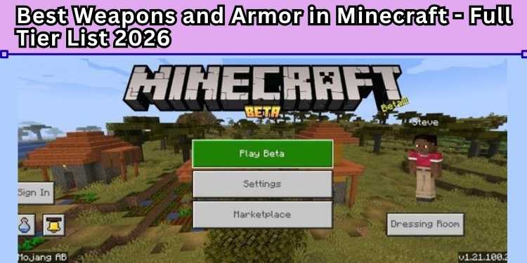 Best Weapons and Armor in Minecraft - Full Tier List 2026